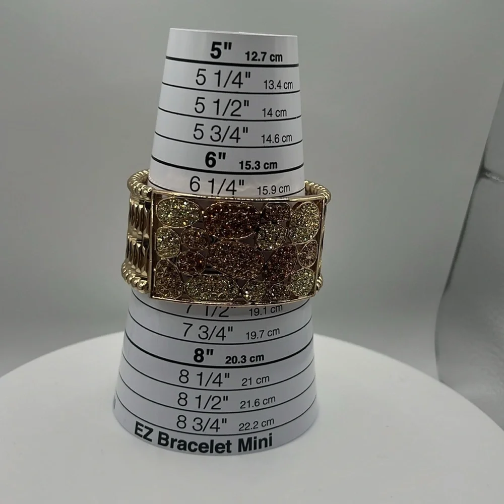 1333.‎ Cara New York Elegant Gold and Brown Stretch Bracelet